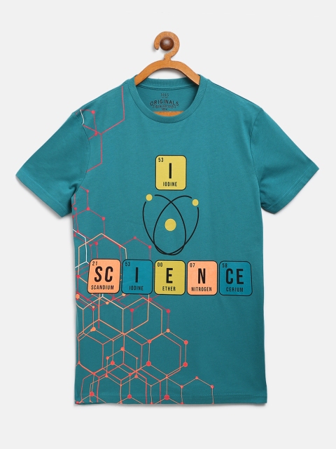 

Marks & Spencer Boys Teal Green Printed Round Neck T-shirt