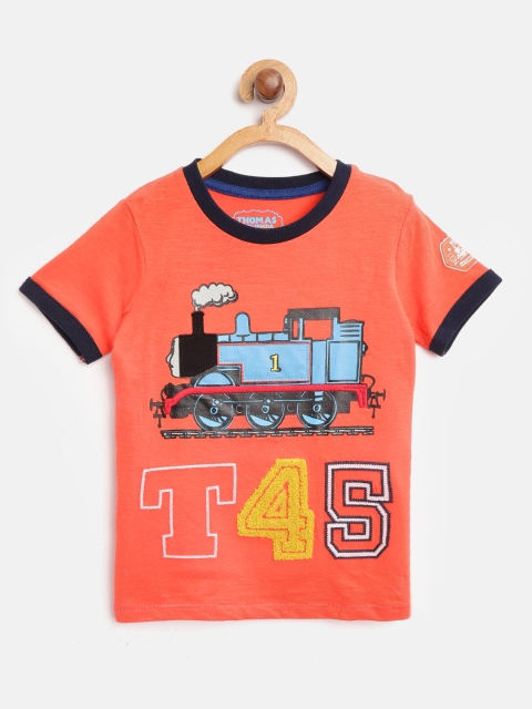 

Marks & Spencer Boys Orange & Blue Thomas & Friends Print Round Neck T-shirt