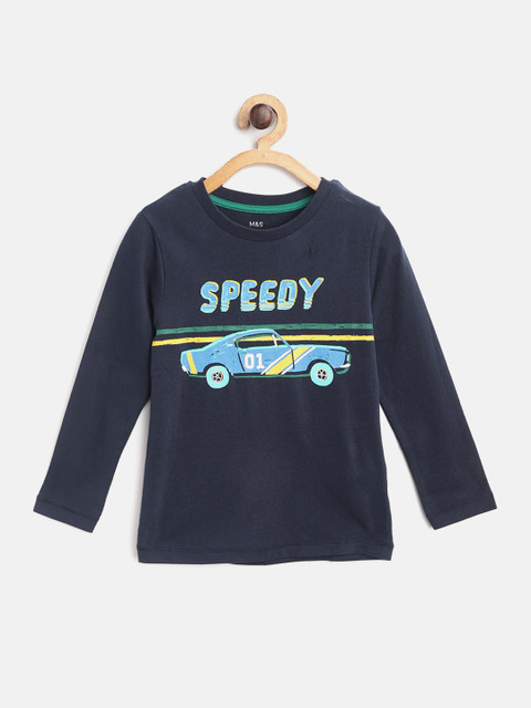 

Marks & Spencer Boys Navy Blue Printed T-shirt