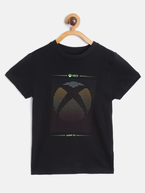 

Marks & Spencer Boys Black Pure Cotton Xbox Print Round Neck T-shirt
