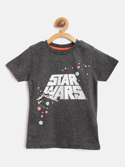 

Marks & Spencer Boys Charcoal Grey Star Wars Print Round Neck T-shirt