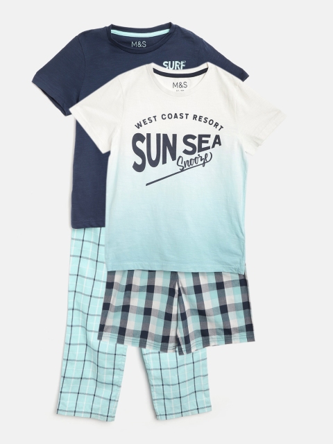 

Marks & Spencer Kids Pack of 2 Printed Night Suits, White