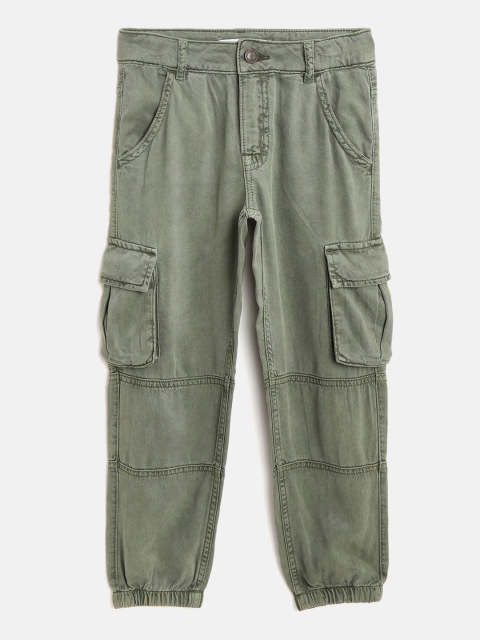 

Marks & Spencer Girls Olive Green Regular Fit Solid Jogger Cargos
