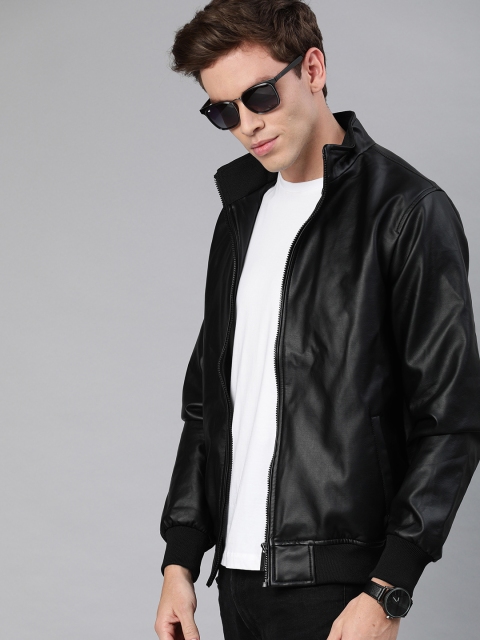 

WROGN Men Black Solid Bomber Jacket