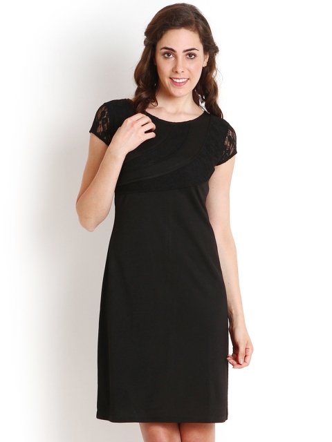 

Soie Black Shift Dress