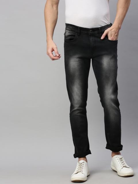 

WROGN Men Black Slim Fit Mid-Rise Clean Look Stretchable Jeans