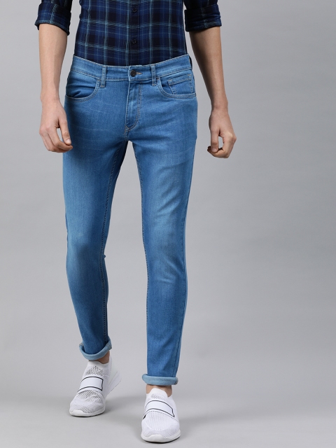 

WROGN Men Blue Slim Fit Mid-Rise Clean Look Stretchable Jeans