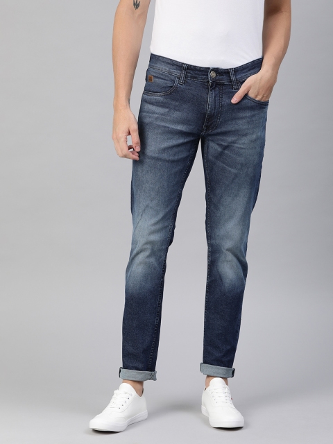 

WROGN Men Blue Slim Fit Mid-Rise Clean Look Stretchable Jeans