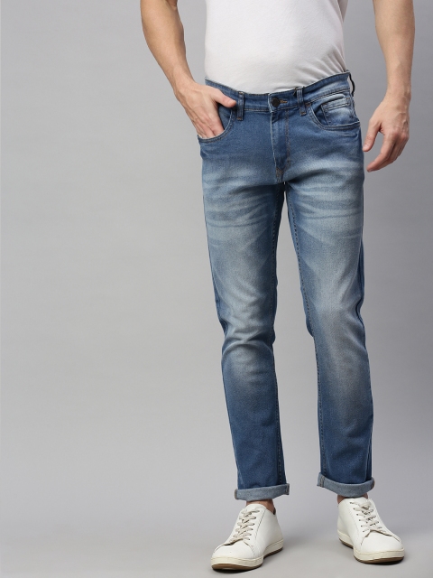 

WROGN Men Blue Slim Fit Mid-Rise Clean Look Stretchable Jeans