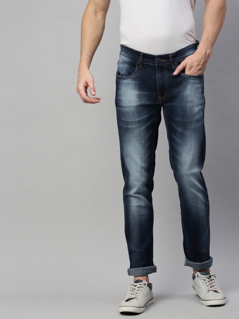 

WROGN Men Navy Blue Skinny Fit Mid-Rise Clean Look Stretchable Jeans