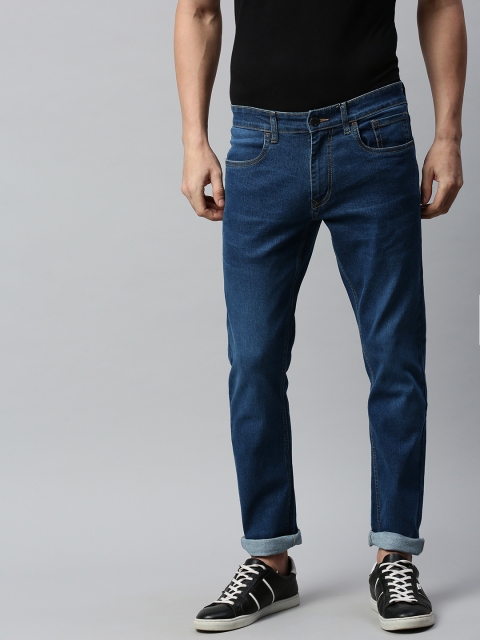 

WROGN Men Blue Slim Fit Mid-Rise Clean Look Jeans