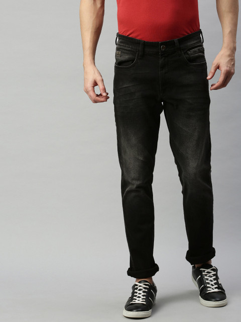 

WROGN Men Black Slim Fit Mid-Rise Clean Look Stretchable Jeans