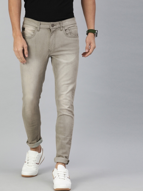 

WROGN Men Grey Skinny Fit Mid-Rise Clean Look Jeans