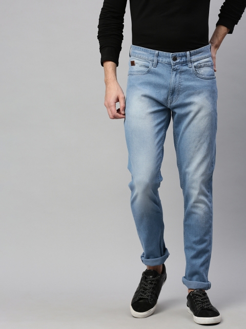 

WROGN Men Blue Slim Fit Mid-Rise Clean Look Stretchable Jeans