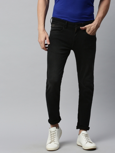 

WROGN Men Black Slim Fit Mid-Rise Clean Look Stretchable Jeans