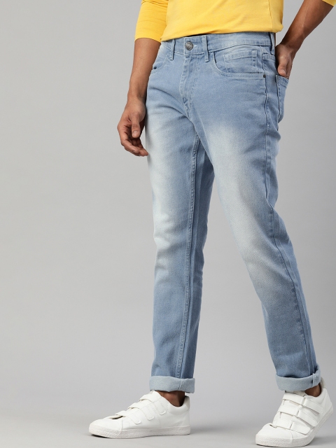 

WROGN Men Blue Slim Fit Mid-Rise Clean Look Stretchable Jeans