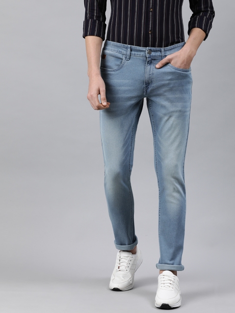 

WROGN Men Blue Slim Fit Mid-Rise Clean Look Stretchable Jeans