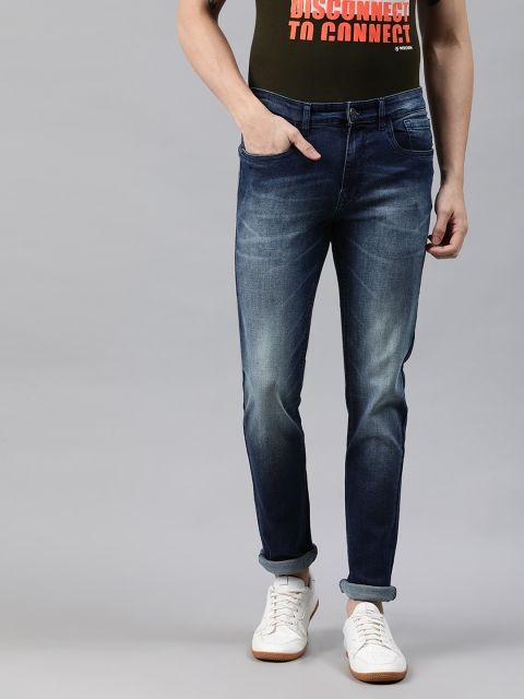 

WROGN Men Blue Slim Fit Mid-Rise Clean Look Stretchable Jeans