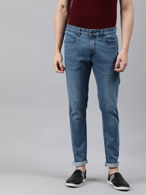 

WROGN Men Blue Slim Fit Mid-Rise Clean Look Stretchable Jeans