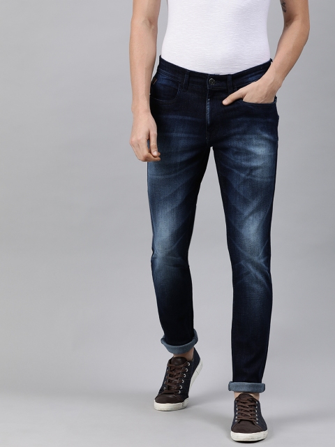 

WROGN Men Blue Slim Fit Mid-Rise Clean Look Stretchable Jeans