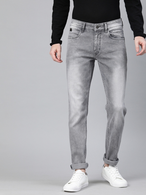 

WROGN Men Grey Slim Fit Mid-Rise Clean Look Stretchable Jeans