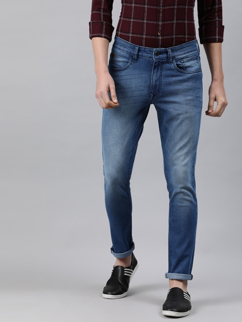 

WROGN Men Blue Slim Fit Mid-Rise Clean Look Stretchable Jeans