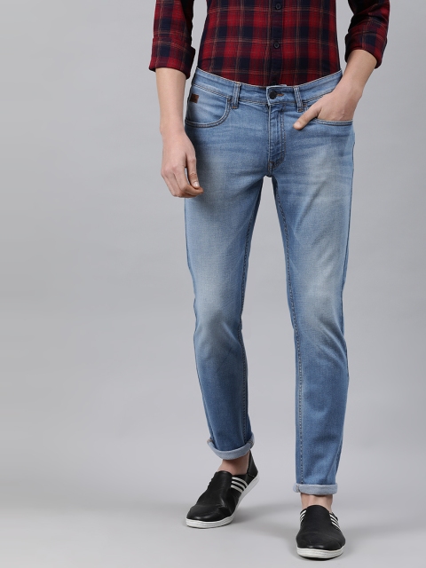 

WROGN Men Blue Slim Fit Mid-Rise Clean Look Stretchable Jeans