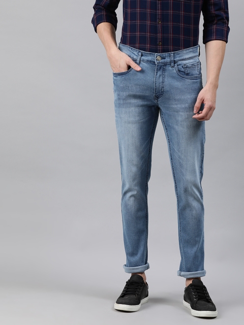 

WROGN Men Blue Slim Fit Mid-Rise Clean Look Stretchable Jeans