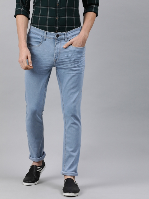

WROGN Men Blue Slim Fit Mid-Rise Clean Look Stretchable Jeans