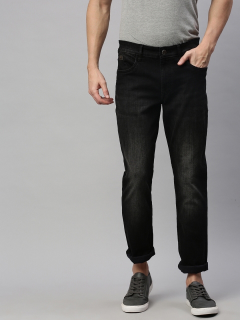 

WROGN Men Black Regular Fit Mid-Rise Clean Look Stretchable Jeans