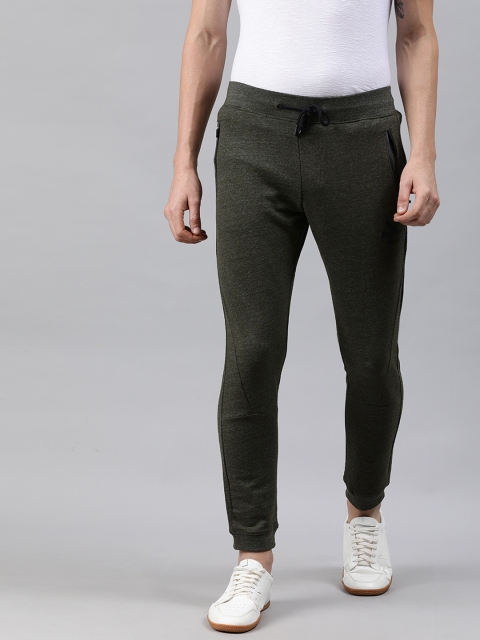 Men OLive Green Solid Slim Fit Joggers