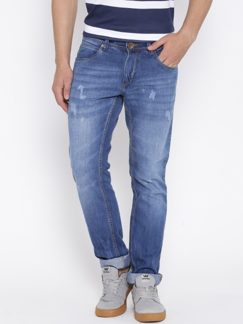 

People Blue Washed Tapered Fit Jeans