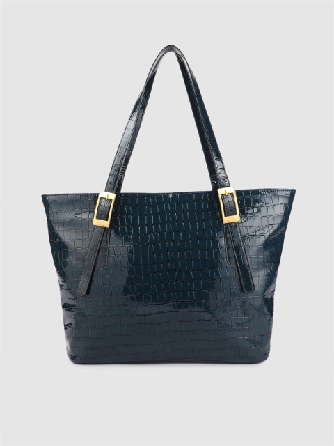 

DressBerry Teal Textured Shoulder Bag