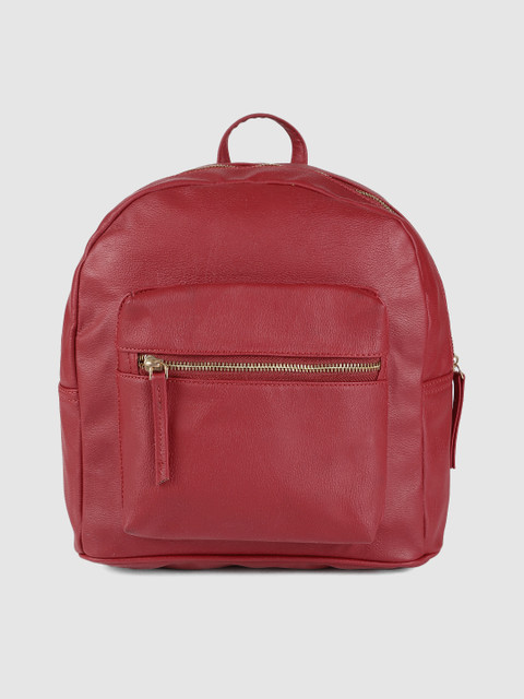

DressBerry Women Red Solid Backpack
