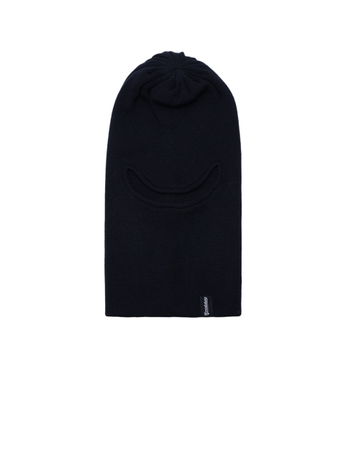 Unisex Navy Blue Solid Monkey Cap