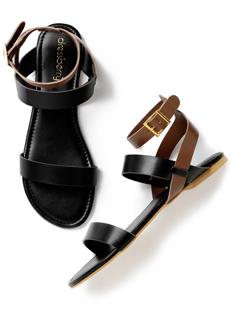 

DressBerry Women Black & Brown Flats