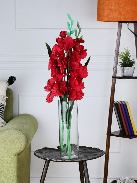 

OddCroft Set Of 2 Red & Green Artificial Gledila Flower Sticks