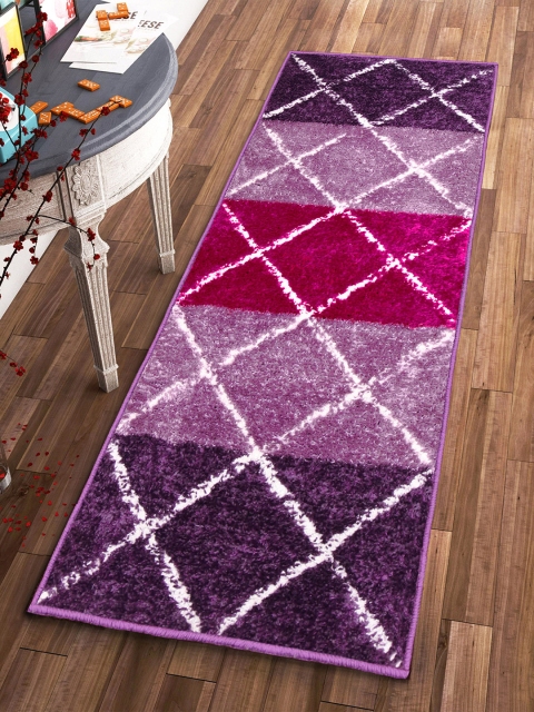 

Story@home Purple & Pink Colourblocked Indoor Soft Floor Runner
