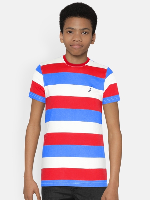 

Nautica Boys Multicoloured Striped Round Neck T-shirt, Multi