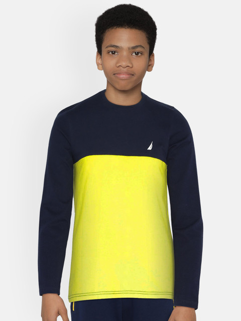 

Nautica Boys Multicoloured Colourblocked Round Neck T-shirt, Multi