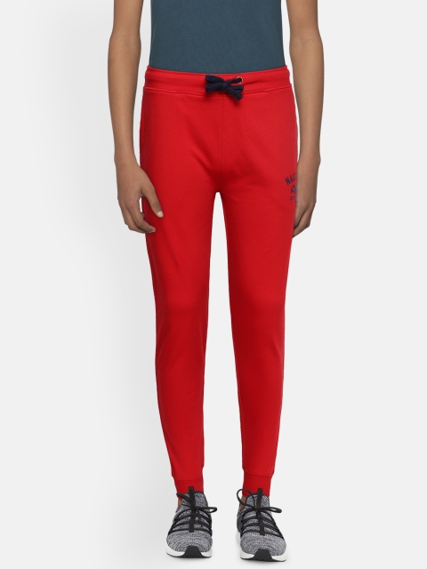 

Nautica Boys Red Solid Slim-fit Joggers