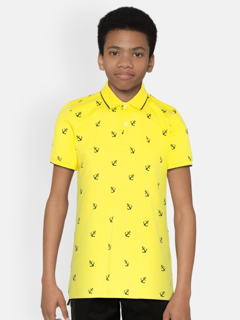 

Nautica Boys Yellow Printed Polo Collar T-shirt