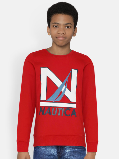 

Nautica Boys Red Printed Sweatshirt