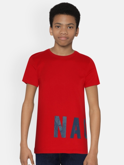 

Nautica Boys Red Printed Round Neck T-shirt