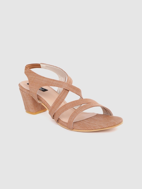 

Funku Fashion Women Beige Textured Block Heels