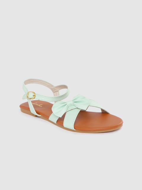 

Funku Fashion Women Sea Green Solid Open Toe Flats