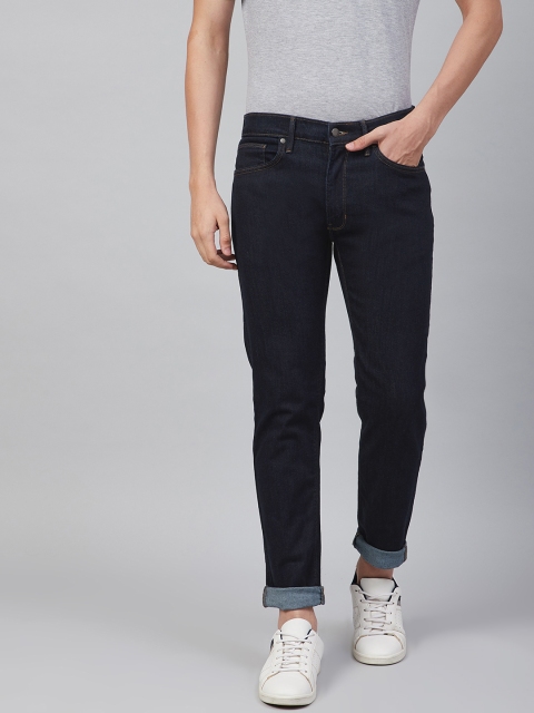 

Marks & Spencer Men Navy Blue Tapered Fit Mid-Rise Clean Look Stretchable Jeans
