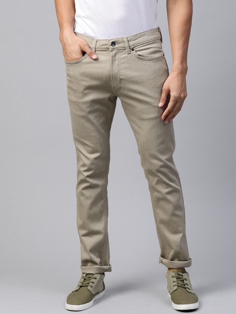

Marks & Spencer Men Beige Solid Slim Fit Stretchable Jeans