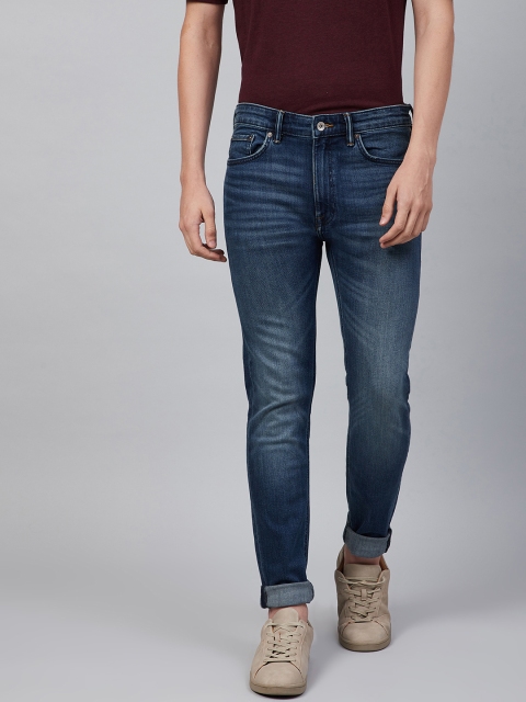 

Marks & Spencer Men Navy Blue Slim Fit Mid-Rise Clean Look Stretchable Jeans