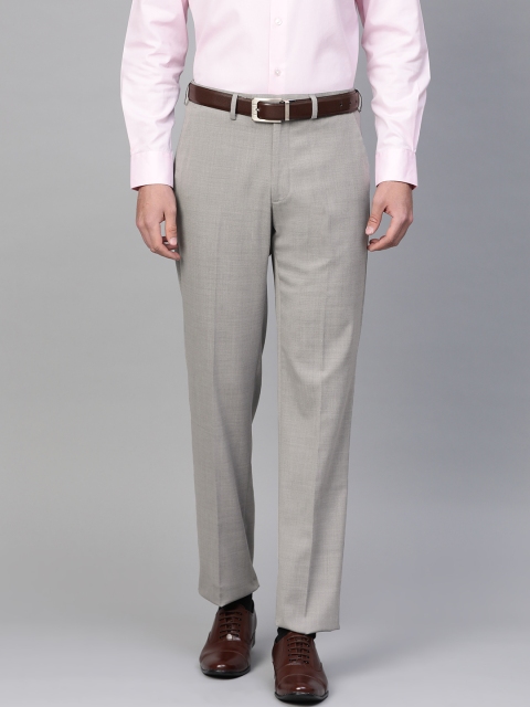 

Marks & Spencer Men Grey Regular Fit Solid Formal Trousers